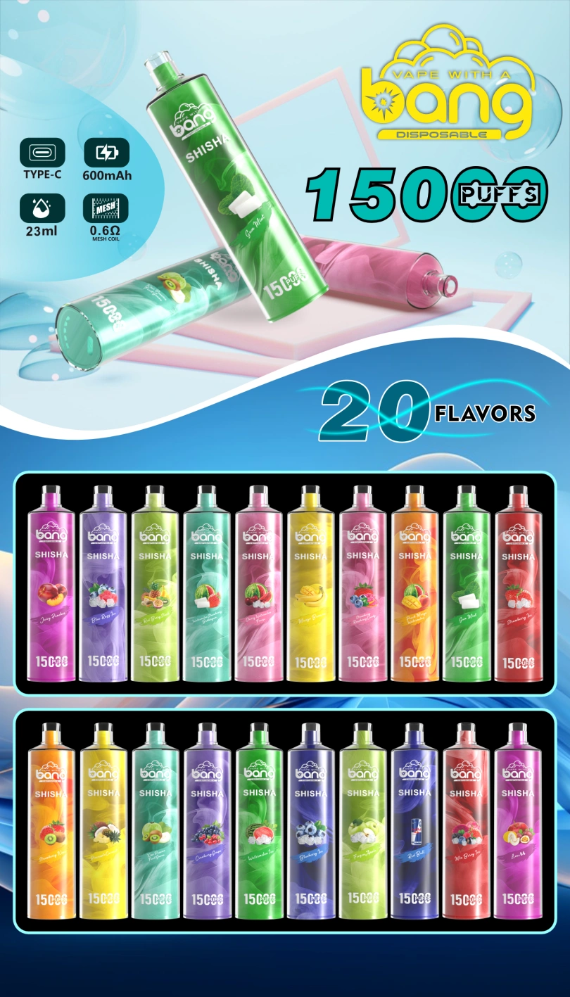 Bang 15000 Puffs 15k Shisha Crystal Disposable Vape Wholesale