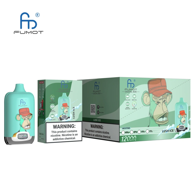 Fumot 12000 Puffs 12k Digital Box Disposable Vape Smart Screen Wholesale