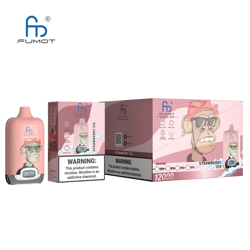 Fumot 12000 Puffs 12k Digital Box Disposable Vape Smart Screen Wholesale