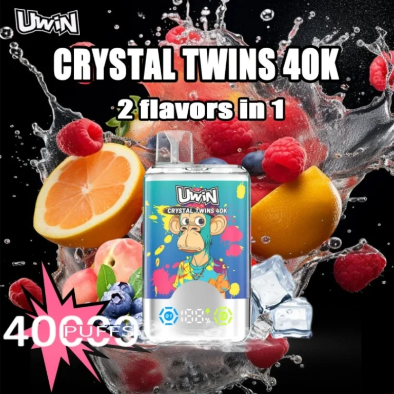 Uwin 40000 Puff 40k Eldobható Vape Twins Crystal Dual ízek