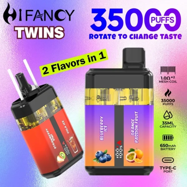 Hifancy 35000 Puffs 35k Twins Vape na jedno použití