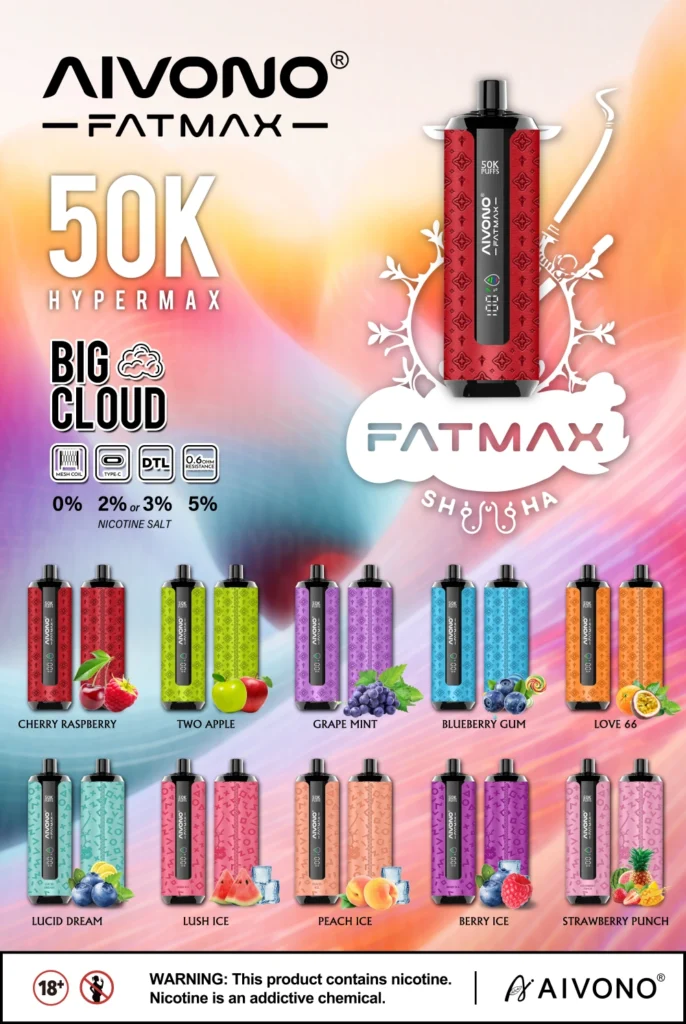 Aivono 50000 Puffs 50k Fatmax DTL jednorazowy Vape
