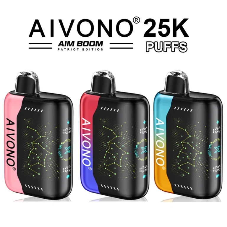 Aivono Aim Boom 25000 Puffs 25k 3D Pantalla curva Vape desechable