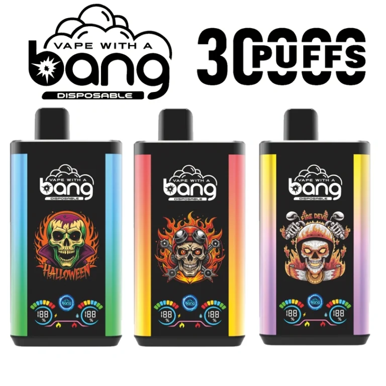 Bang 30000 Puffs 30k Pro Pantalla Inteligente 2 en 1 Vapeador Desechable