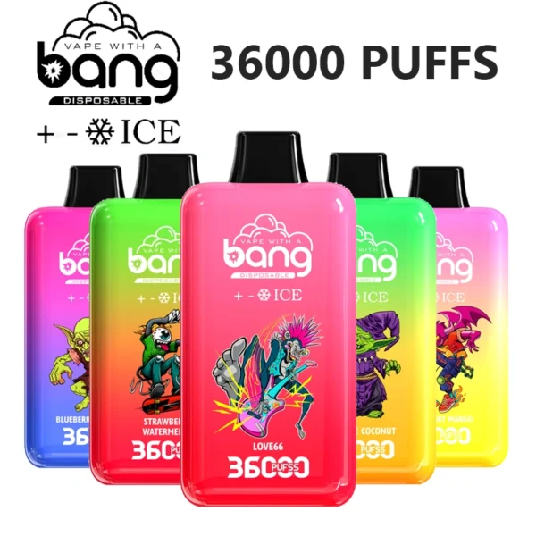 Bang 36000 Puffs 36k Tune Ice Fingerprint Pressure Regulation Disposable Vape