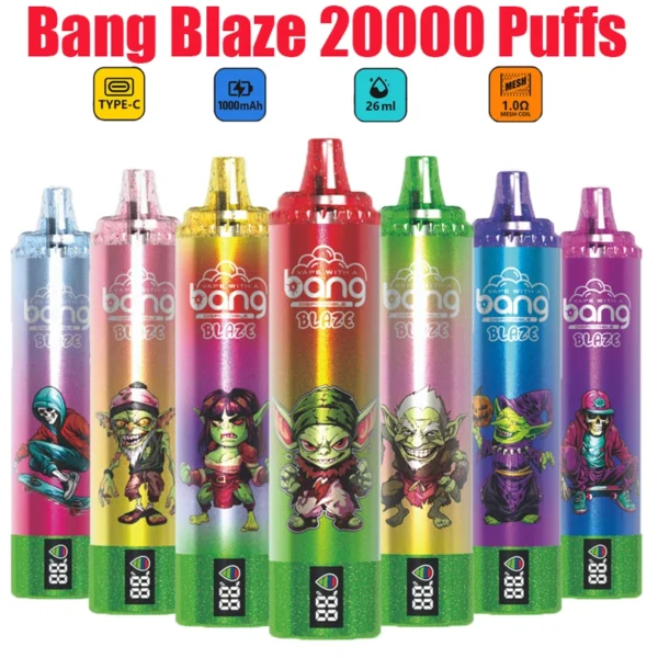 Bang Blaze 20000 Puffs 20k Smart Screen Disposable Vape
