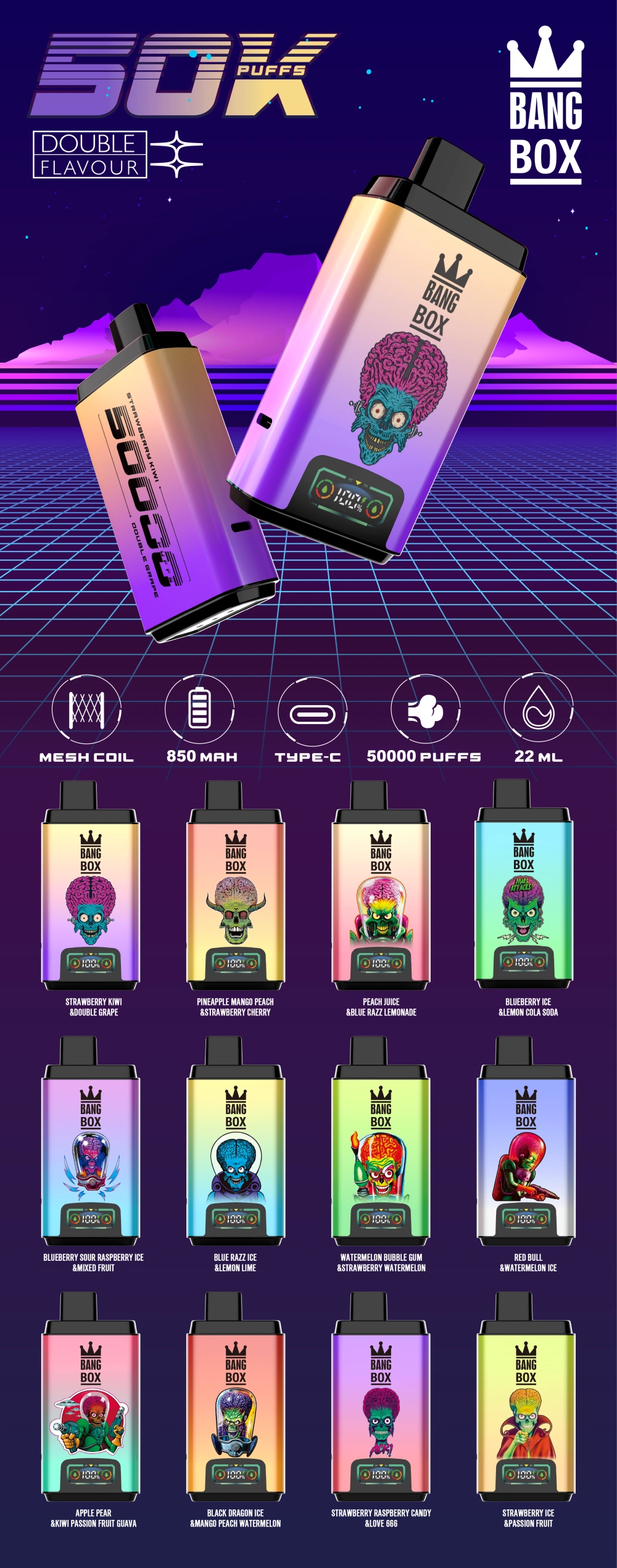 Bang Box 50000 Puffs 50k 2 in 1 Disposable Vape