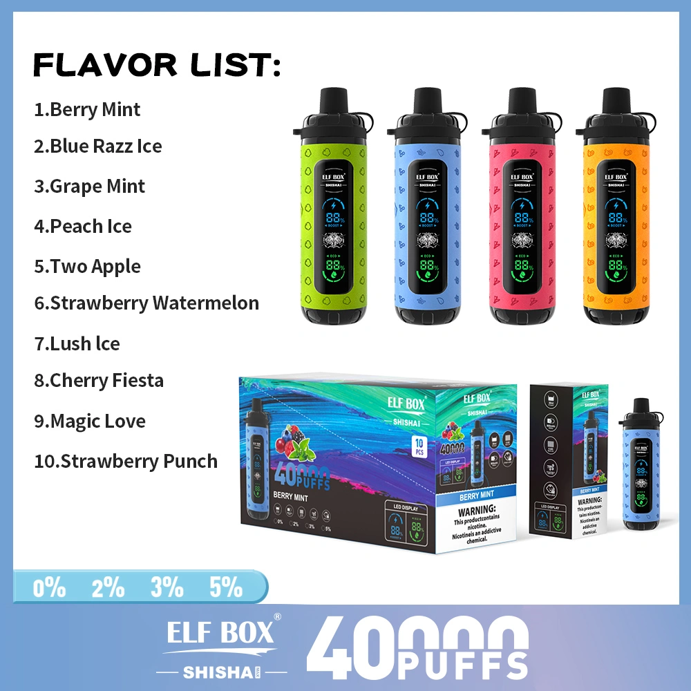 ELF BOX 40000 boccate 40k Shisha Hookah Vape usa e getta