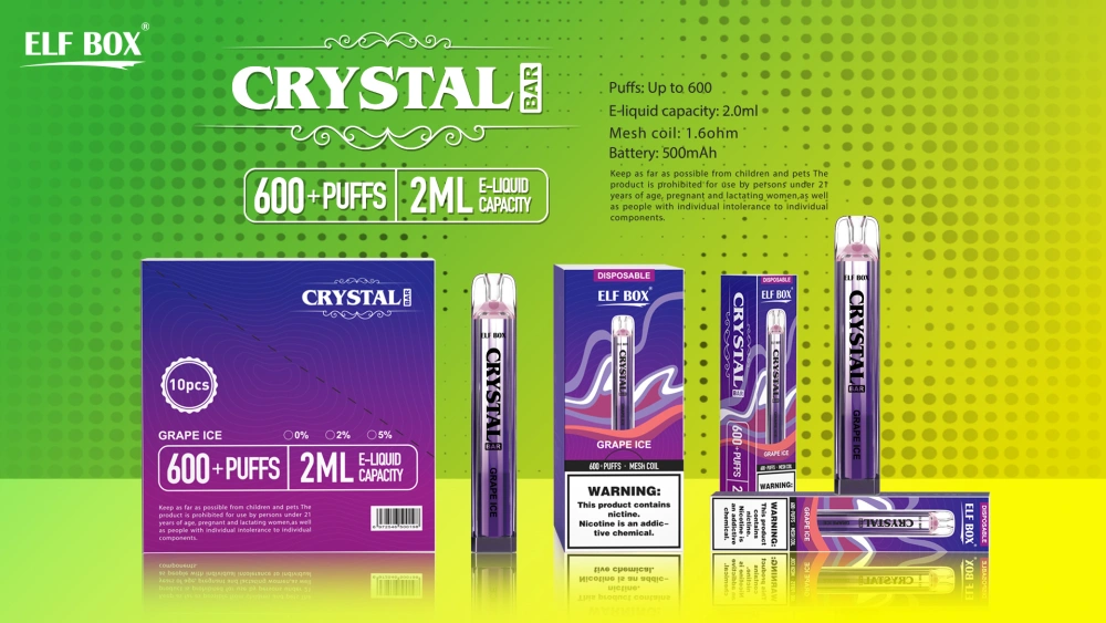 ELF Box 600 Puffs Crystal Bar Disposable Vape Cheap