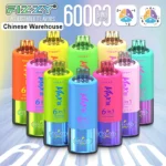 Fizzy 60000 Puffs 60k 6 în 1 LED Ecran de unică folosință Vape Chinese Warehouse