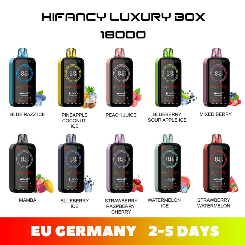 Hifancy 18000 Puffs 18k Πολυτελές κουτί μίας χρήσης Vape