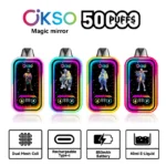 OKSO 50000 Puffs 50k Magic Mirror Disposable Vape LED Display Child Lock