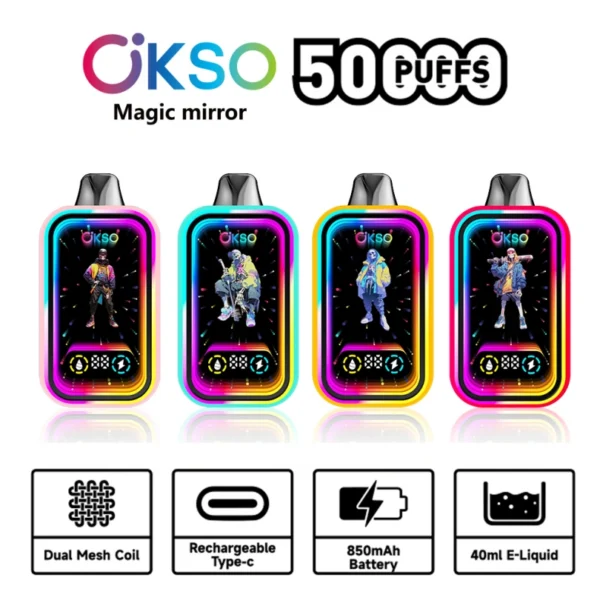 OKSO 50000 Puffs 50k Magic Mirror Disposable Vape