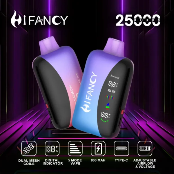 Puff 25k Hifancy Rainbow 25000 Puffs Disposable Vape Touch Screen Chinese Warehouse