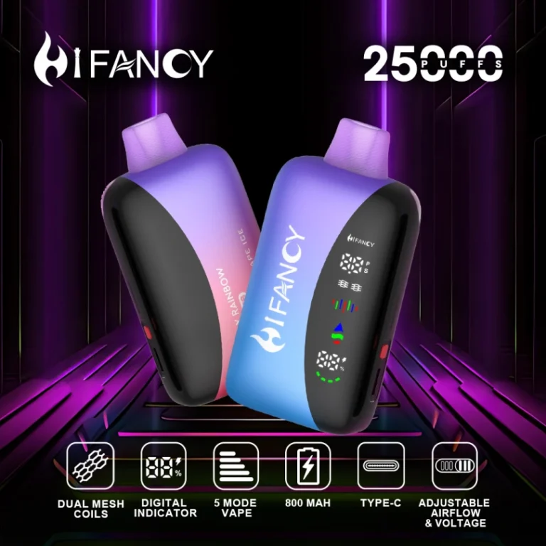 Puff 25k Hifancy Rainbow 25000 Puffs Disposable Vape Touch Screen Chinese Warehouse