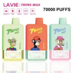 Lavie 70000 Puffs 70k Twins Max 2 σε 1 Vape μίας χρήσης