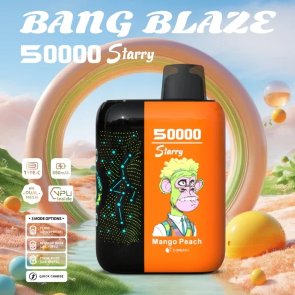 Sample Order Retail Vape MOQ 2 Free Shipping Bang Blaze Starry 50000
