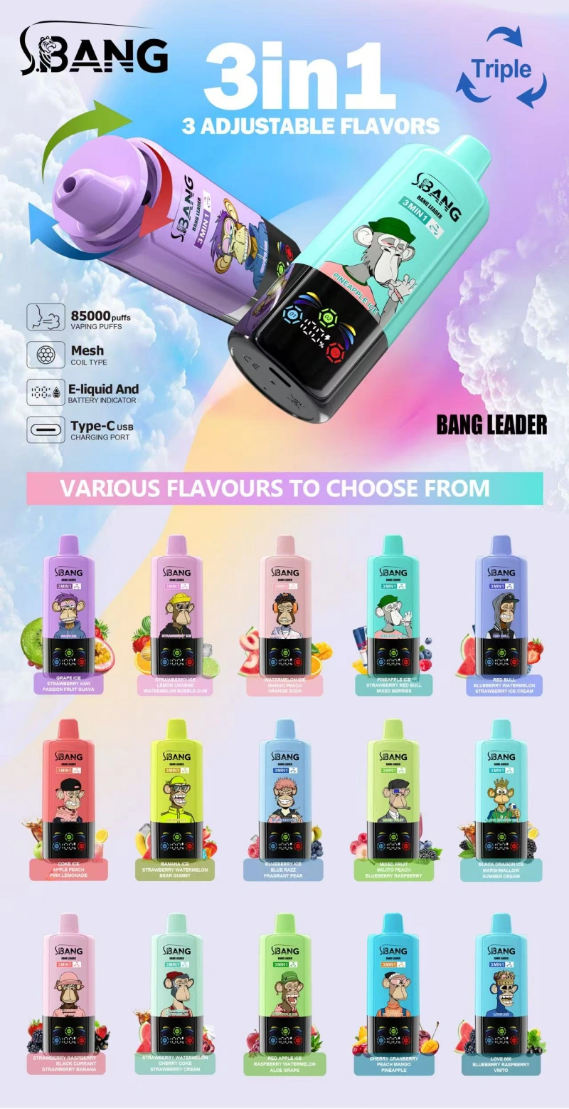 Bang Leader 85000 Puffs 85k Three Triple Disposable Vape Shop Near Me Free Shipping
