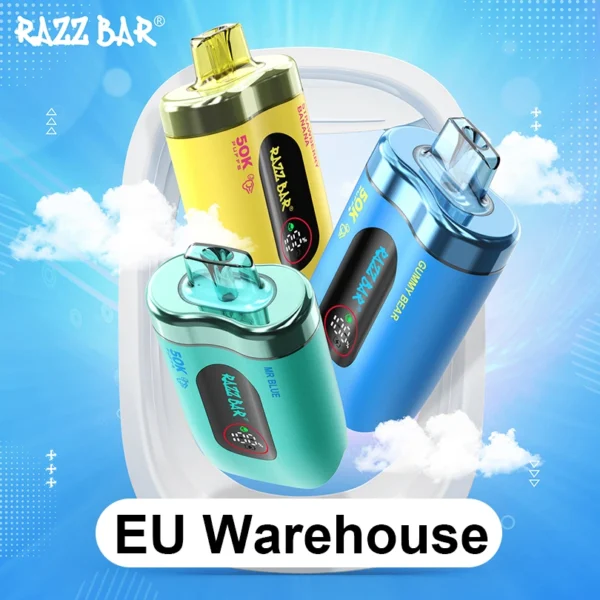 Razz Bar Vape 50000 Puffs 50k High Puff Disposable Electronic Cigarette EU Warehouse