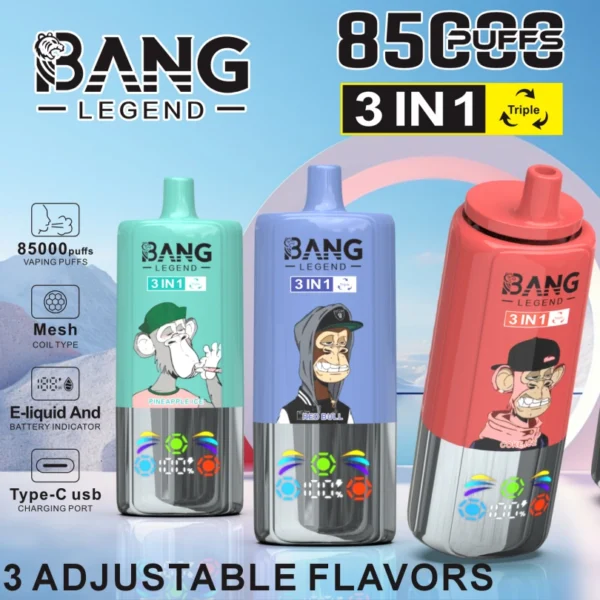 Bang Legend 85000 boccate di vapore monouso