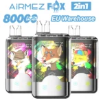 EU Vape Airmez 80000 Puffs 80k Fox 2 in 1 Best Disposable E Cigarette Wholesale Free Shipping