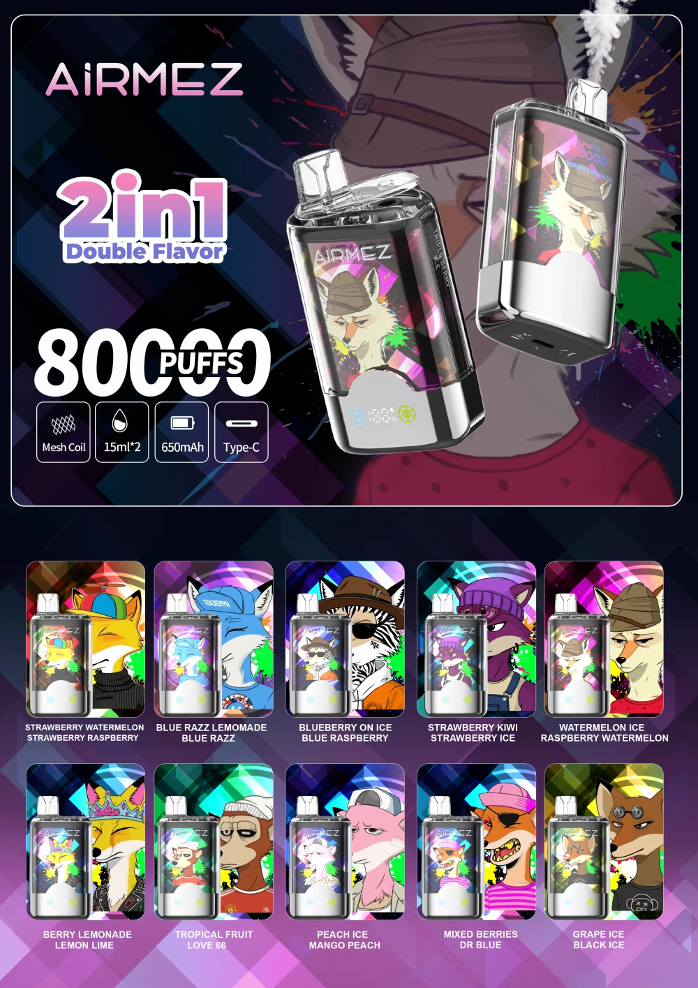EU Vape Airmez 80000 Züge 80k