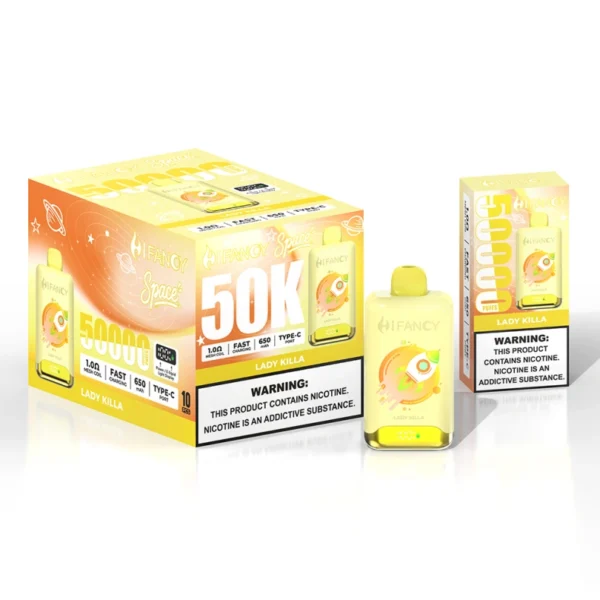 EU Vape Hifancy Space 50000 Puffs Smart Screen Najlepszy jednorazowy e-papieros Darmowa wysyłka