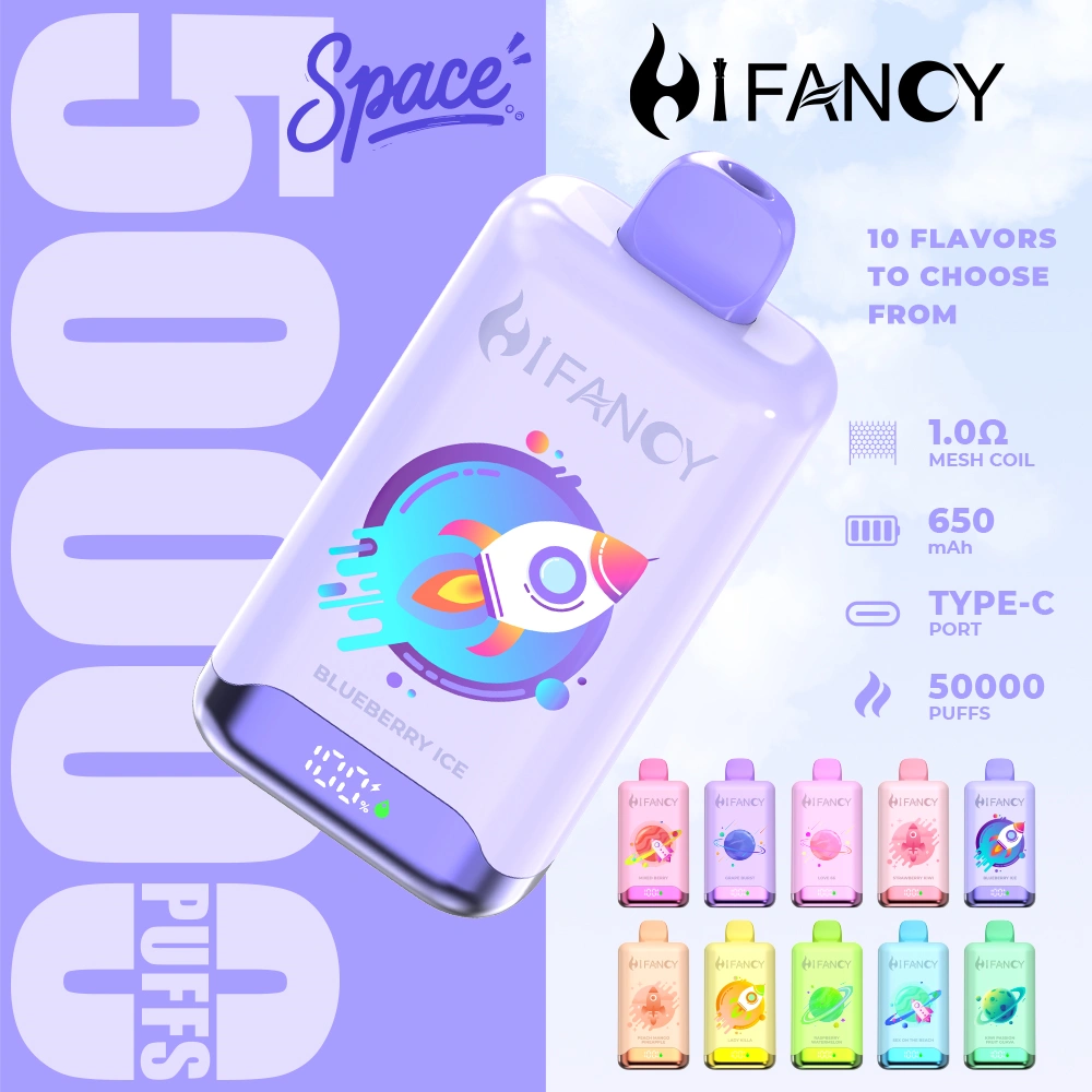 EU Vape Hifancy Space 50000 Puffs Smart Screen Best Disposable E Cigarette Envío gratuito