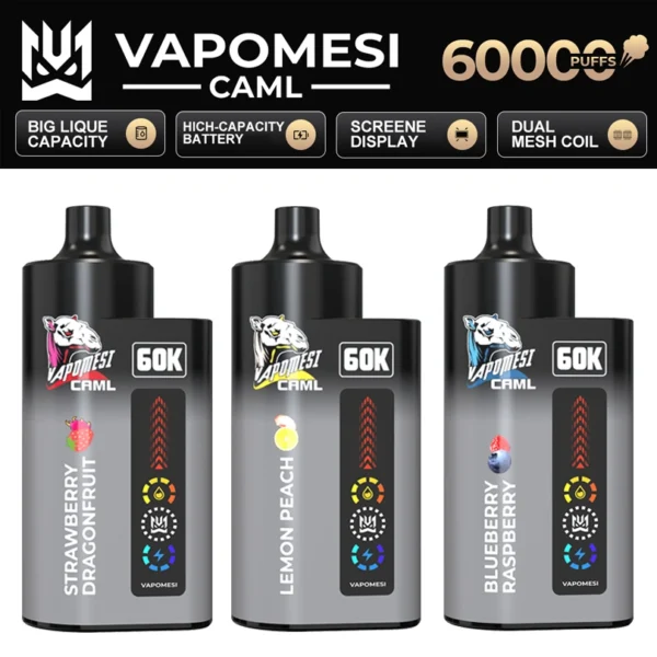 EU Vape Vapomesi 60000 Puffs 60k Caml Best Disposable Electronic Cigarette Wholesale Free Shipping