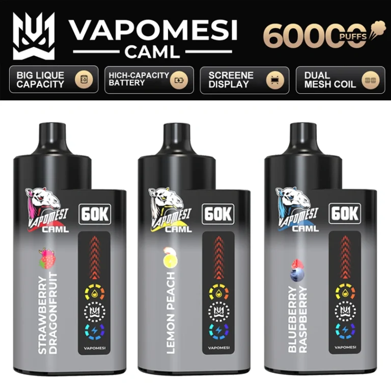 EU Vape Vapomesi 60000 Puffs 60k Caml Best Disposable Electronic Cigarette Wholesale Free Shipping