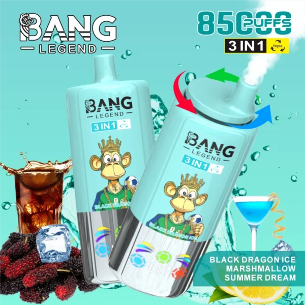 Vape al dettaglio 85000 boccate Acquista 2 pezzi Acquirente personale Prova Gusto Bang Leggenda
