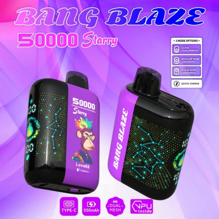 Retail Vape 50000 Puffs Minimum Order Free Shipping Sample Order Bang Blaze Starry
