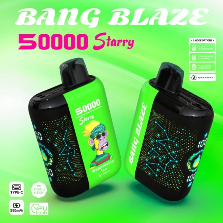 Retail Vape 50000 Puffs Minimum Order Free Shipping Sample Order Bang Blaze Starry