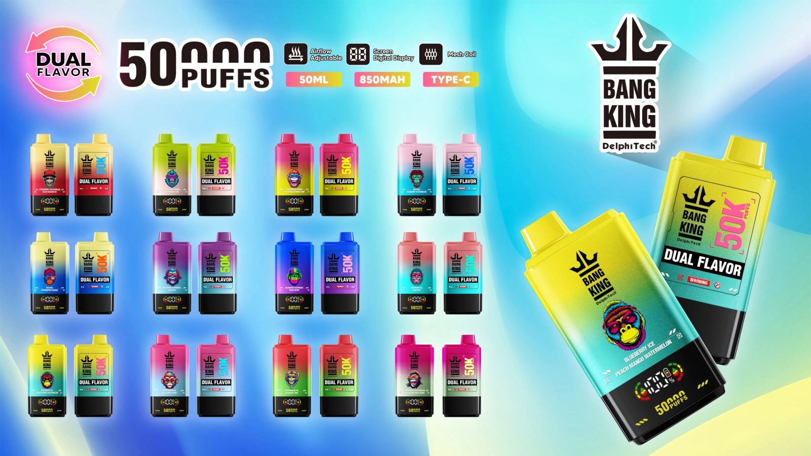 Retail Vape 50000 Puffs Sample order Free Shipping Bang King