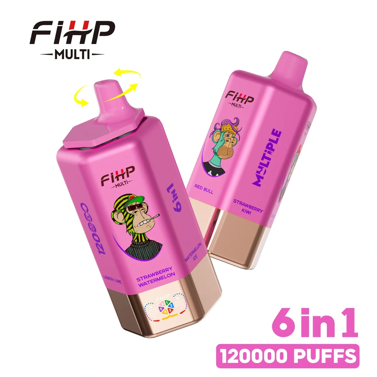 EU Vape FIHP 120000 Puffs 120k 6 in 1 Free Shipping 3-7 Work Days Delivery