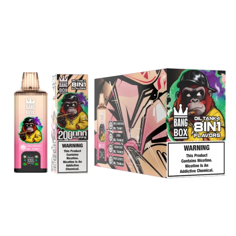 Bang Box 200k Puffs 8 en 1 Mejor Vape Desechable al por mayor 200000 Envío gratuito