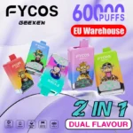 EU Vape FYCOS 60000 Puffs Geeken 2 in 1 Dual Flavors Disposable E Cigarette Free Shipping
