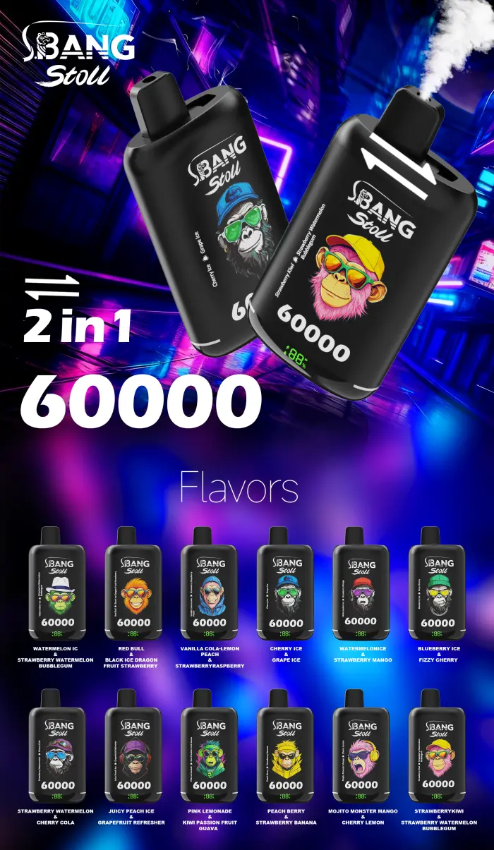 Puff 60k Bang Stoll 60000 Puffs 2 in 1 Disposable Vape Online Shop Free Shipping