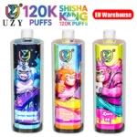 UZY 120K Puffs Shisha Hookah King Miglior Vape usa e getta 120000 EU Warehouse