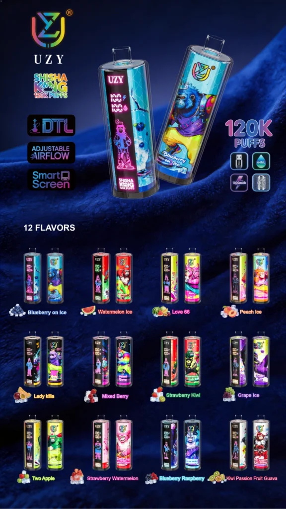 UZY 120K Puffs Shisha Hookah King Best Disposable Vape 120000 EU Warehouse