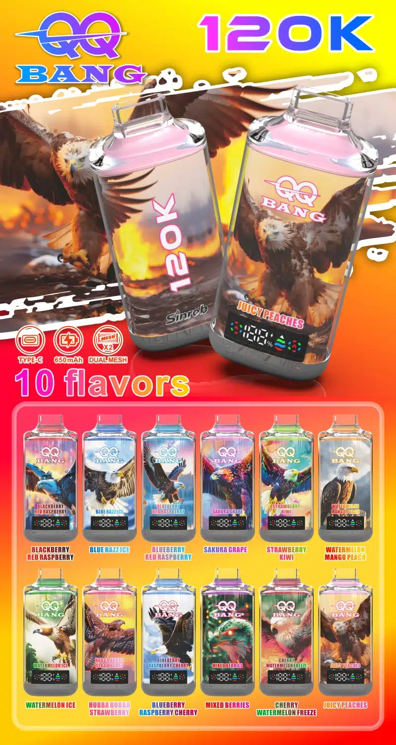 QQ Bang 120k Puffs Crystal Engångs Vape 120000 Billigt pris