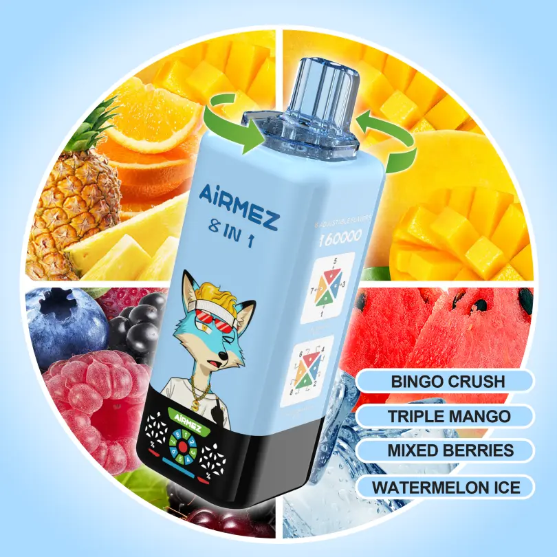 Airmez 160k Puffs 8 in 1 Best Disposable Vape Free Shipping EU Warehouse