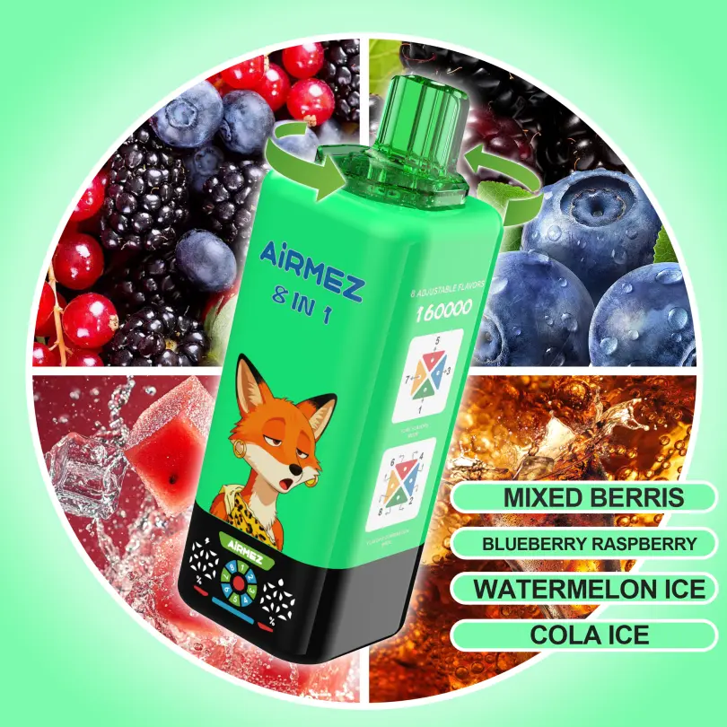 Airmez 160k Puffs 8 in 1 Best Disposable Vape Free Shipping EU Warehouse