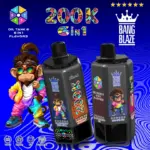 "Bang Blaze" 200k Puffs 6 in 1 ilgiausiai trunkantis vienkartinis Vape Nemokamas pristatymas
