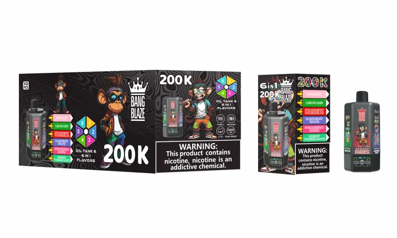 Bang Blaze 200k Puffs 6 in 1 longest Lasting Disposable Vape Free Shipping