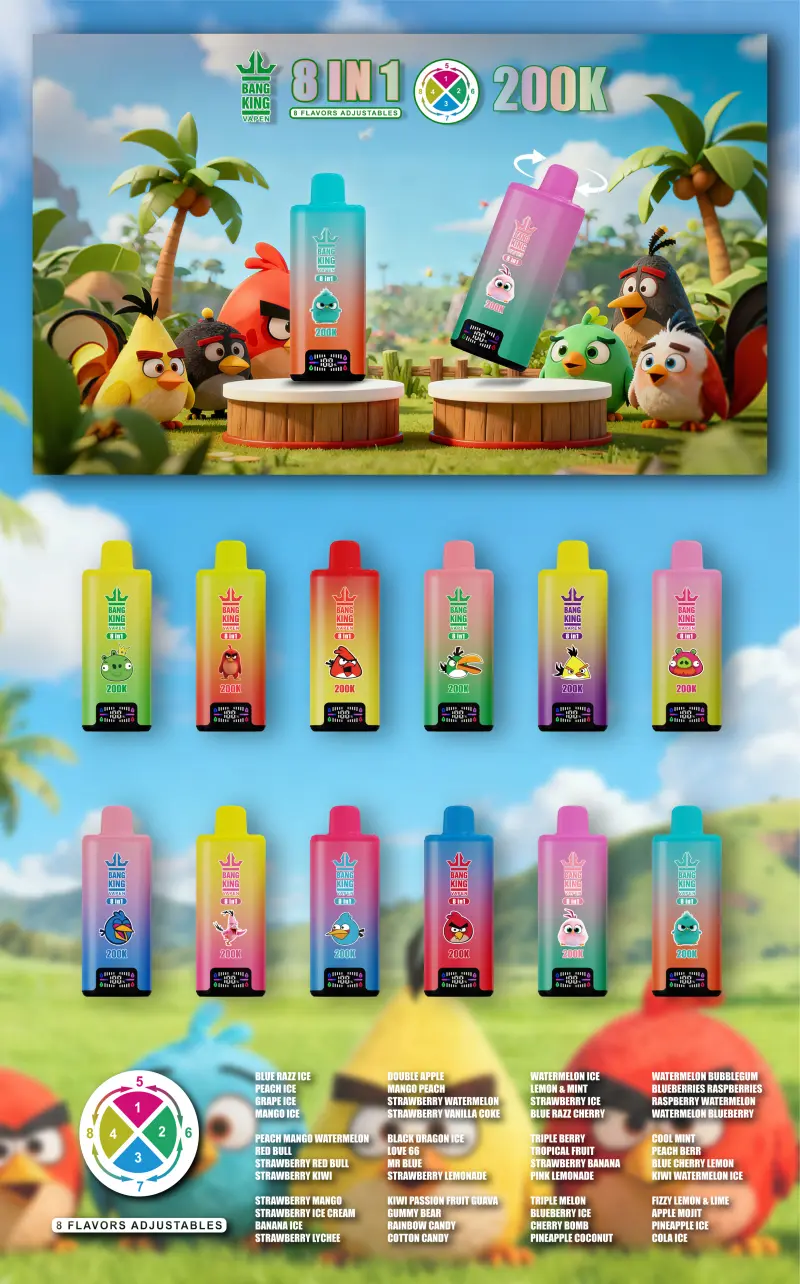 Bang King 200k Puffs 8 in 1 Best Disposable Vape Wholesale Free Shipping