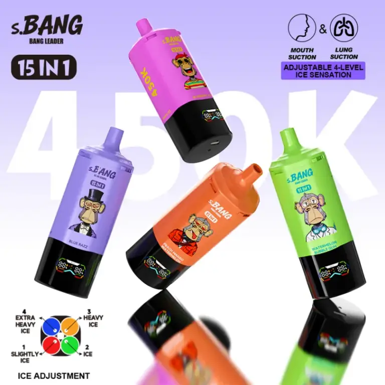 Bang Leader 450k Puffs 15 i 1 Bästa engångsvape grossist