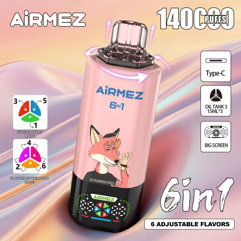 EU Vape Airmez 140K Puffs 6 v 1 Nejlepší jednorázová cigareta E Velkoobchod