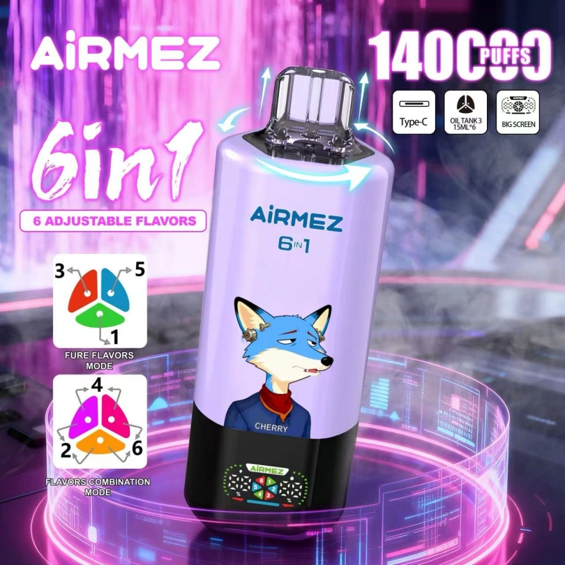 EU Vape Airmez 140K Puffs 6 v 1 Nejlepší jednorázová cigareta E Velkoobchod