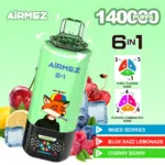 EU Vape Airmez 140K Puffs 6 v 1 Nejlepší jednorázová cigareta E Velkoobchod